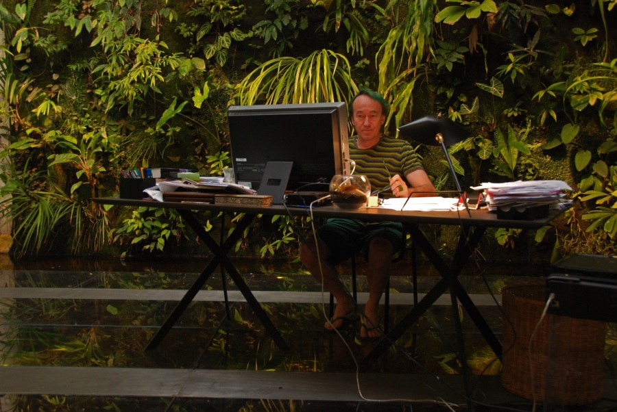 Patrick Blanc, Vertical Garden Designer at his office